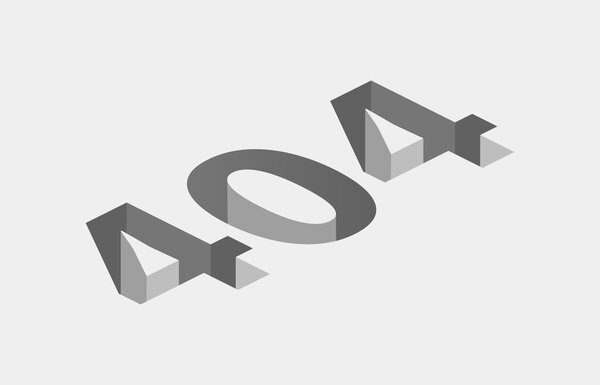 The numbers 404 stamped into a white background